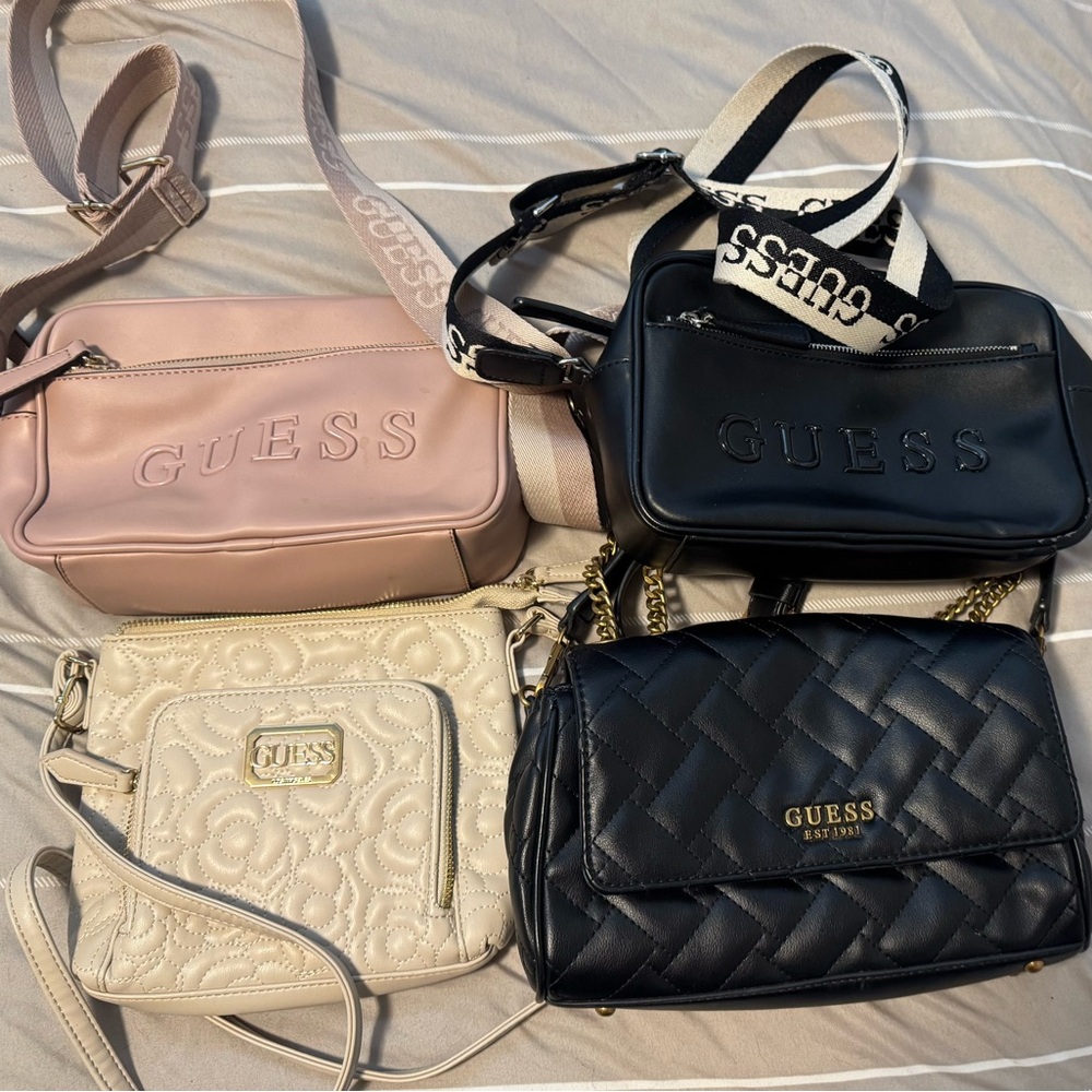 GUESS Crossbody Bags - Black, Pink, Cream